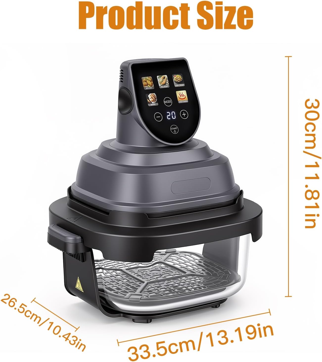 Glass Air Fryer 4QT & 1.5QT Transparent Dual Pot Set - Image 9