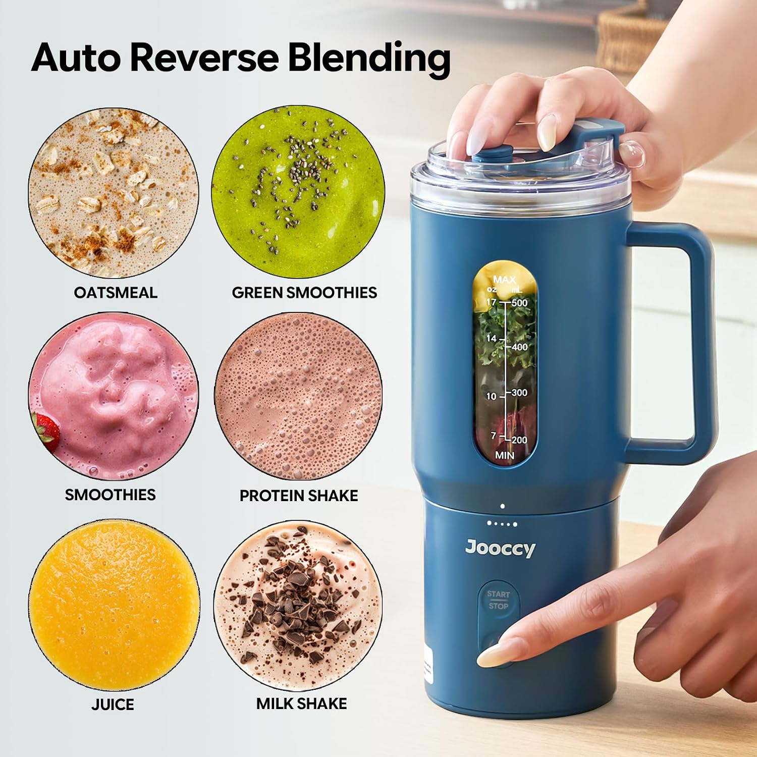 Portable Blender for Smoothie, 18oz Personal, Cordless Rechargeable - Image 2