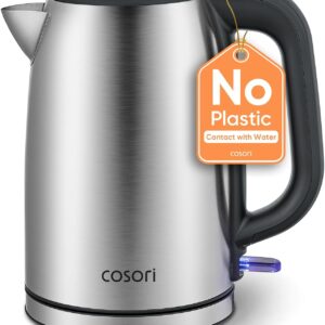 Cosori Stainless Steel Electric Kettle, No Plastic Contact with Water, 1.7L